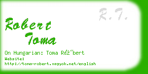 robert toma business card